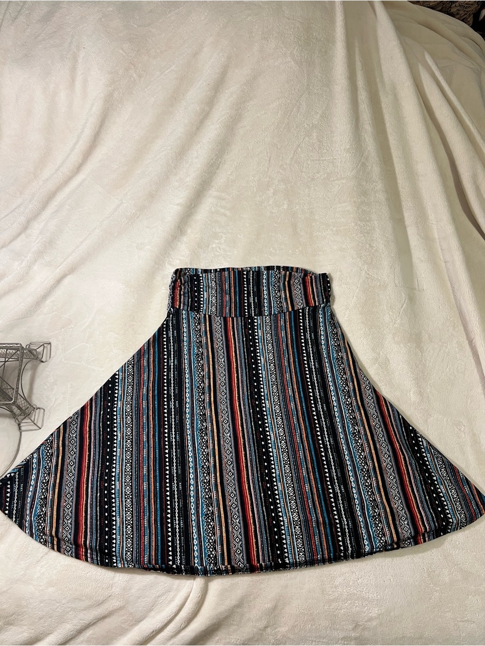 Boho Stripe A-Line Skirt
